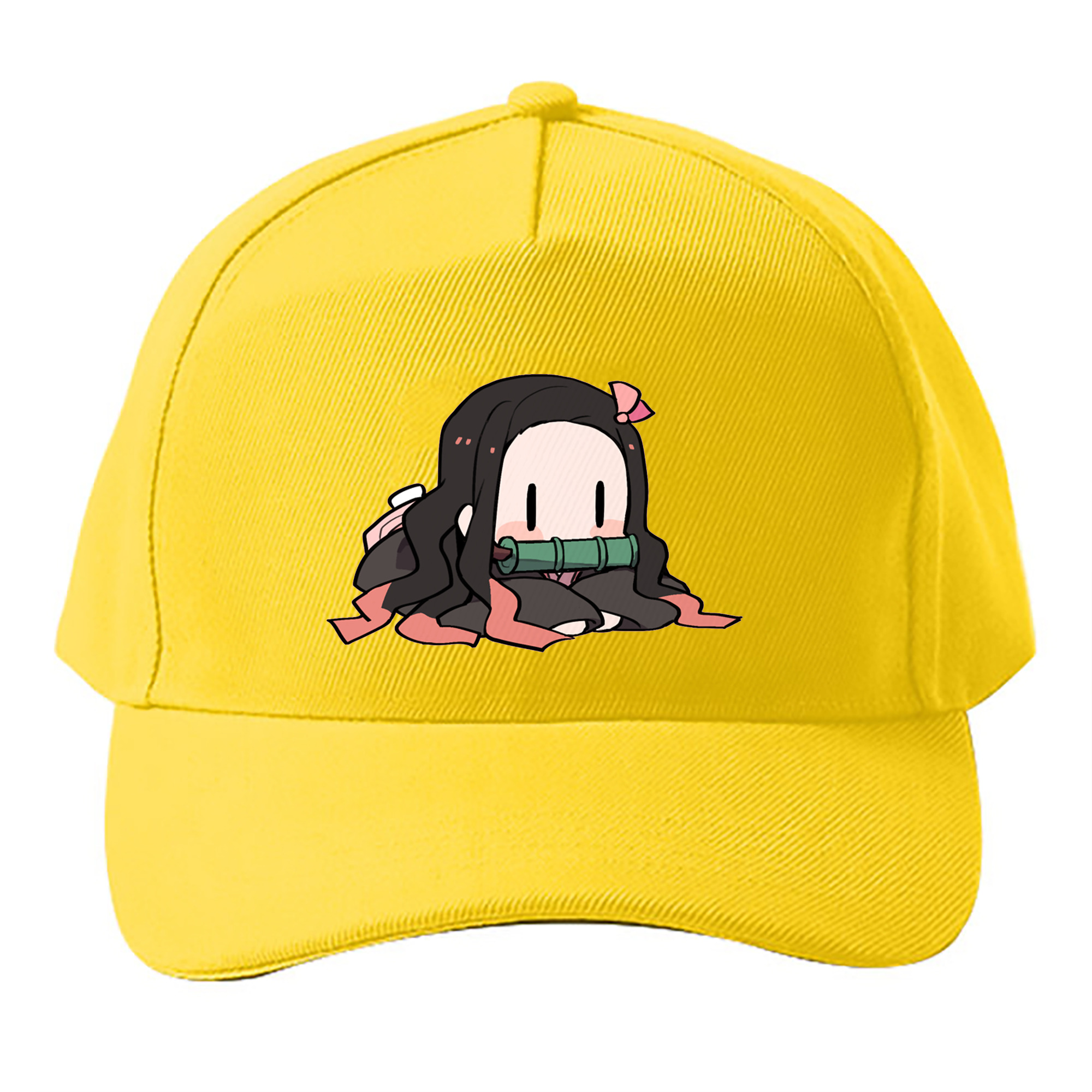 （画像用） 鬼滅の刃（きめつのやいば）竈門 禰󠄀豆子／かまど ねずこ Kamado Nezuko ベースボールキャップ 綿100％ 男女兼用 帽子 スポーツ